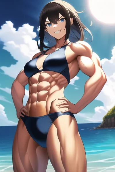 Spartan muscle girl