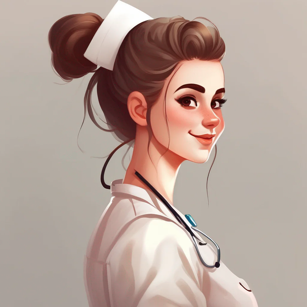 Nurse with Hair Bun