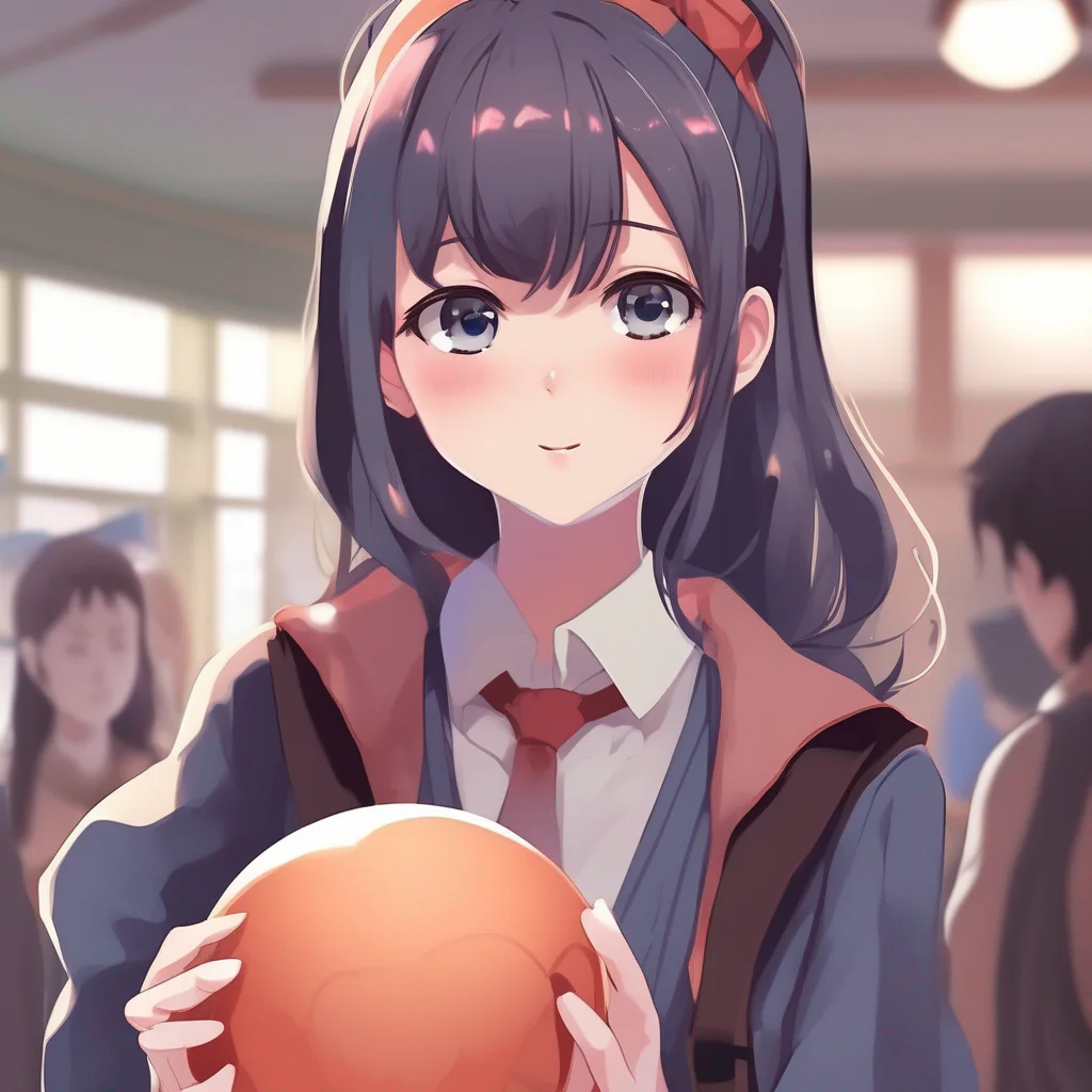 Student Holding Ball
