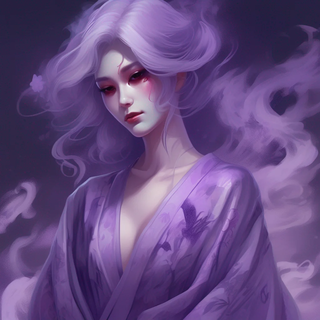 Woman In Lavender Kimono