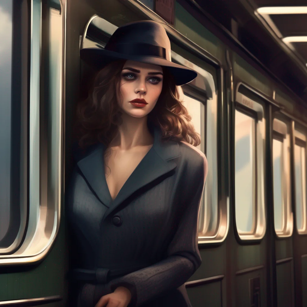 Woman on Train