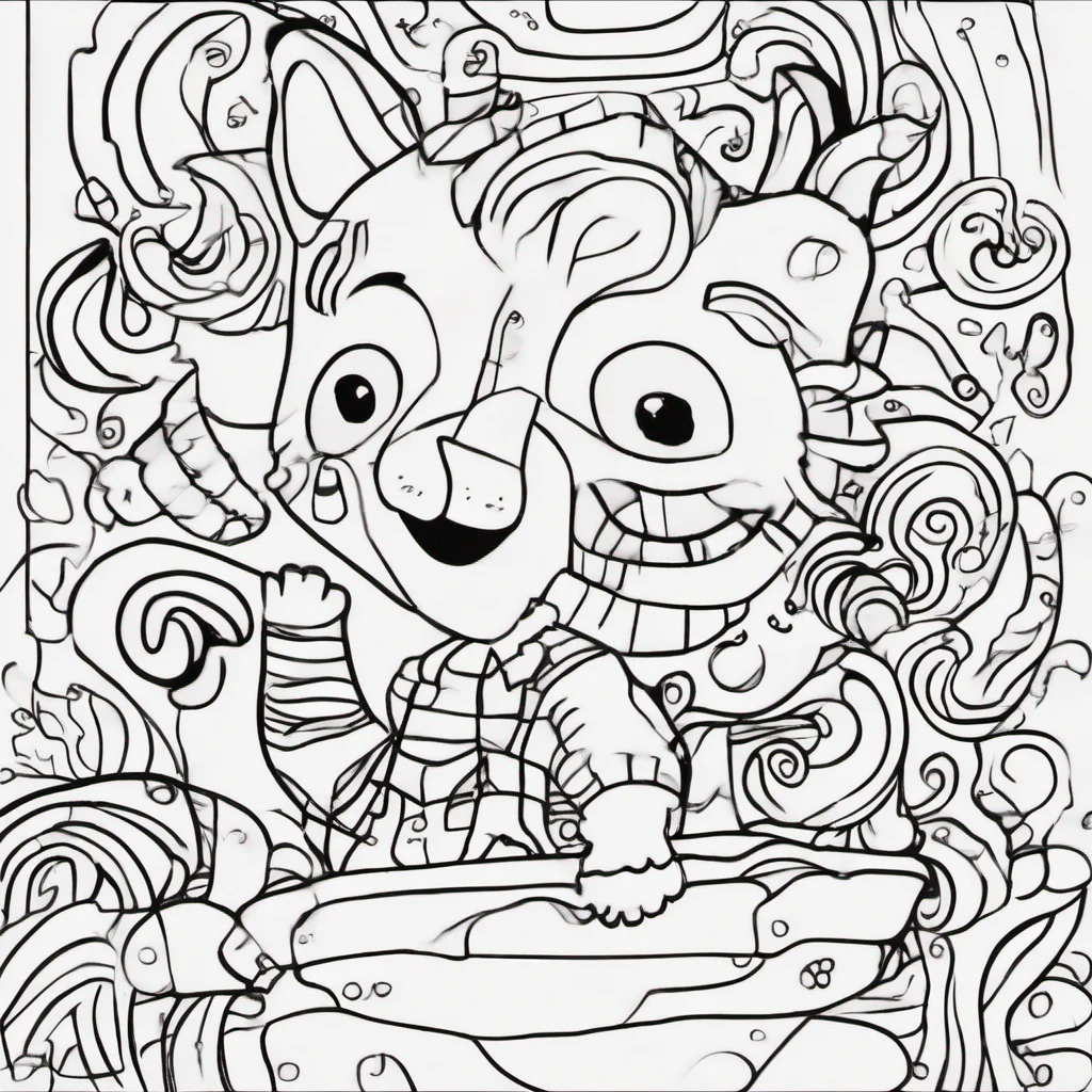 ai%22kid%27s coloring book%2C %5Bobject%5D%2C cartoon%2C thick lines%2C black and white%2C white background   stylize raw%22 amazing awesome portrait 2