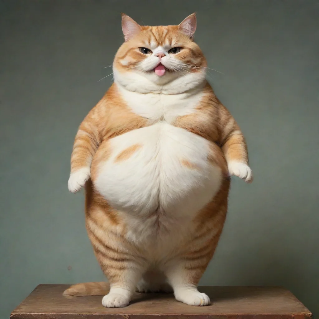 ai%22over weight anthropomorphic cat