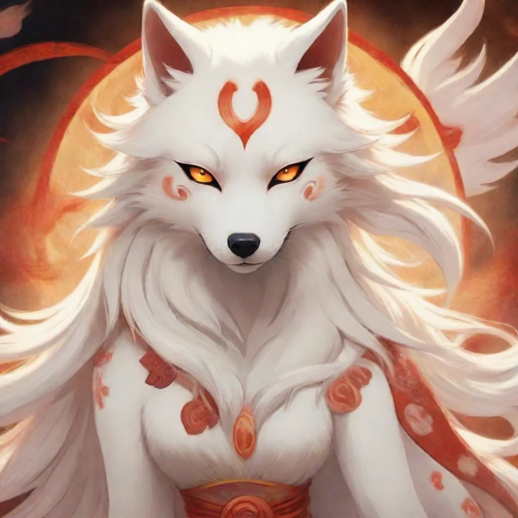   Amaterasu and IssunAmaterasu barks softly and nuzzles her head against your hand indicating that she doesnt hate your a