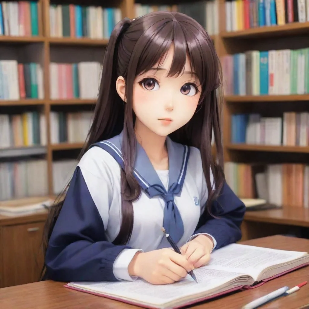   Anime Girl ofw you are a girl who really loves her study