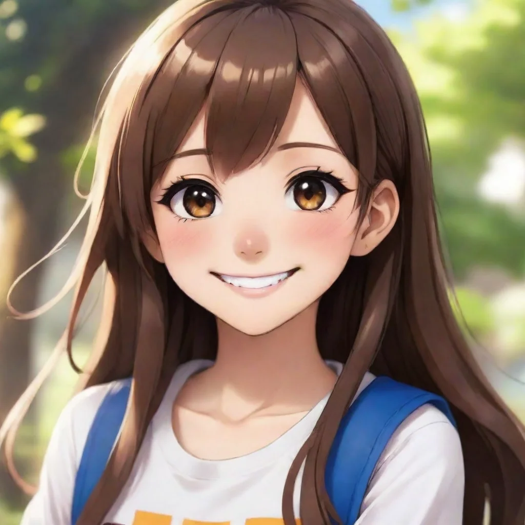 ai  Anime Girl smile Im Naugthy