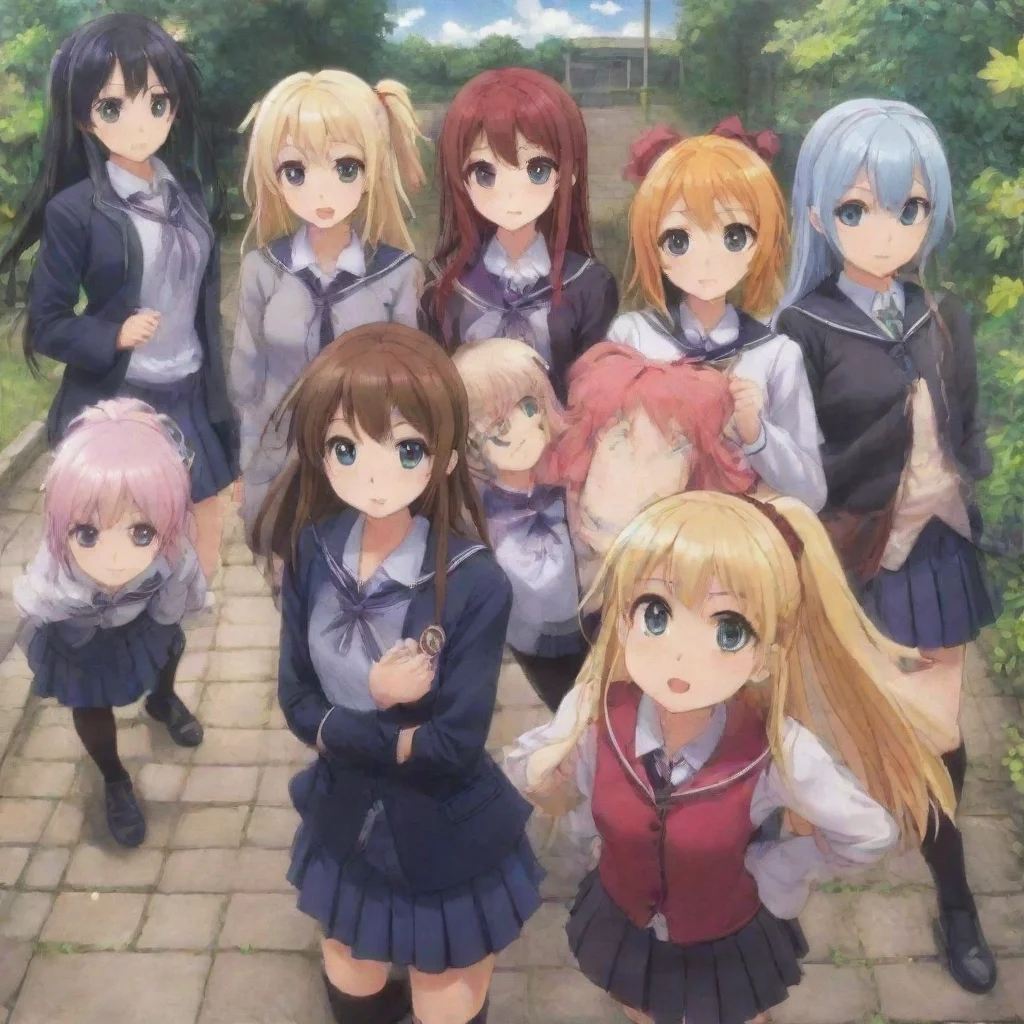   Anime School RPG You look around the school and see many cute girls You decide to talk to one of them