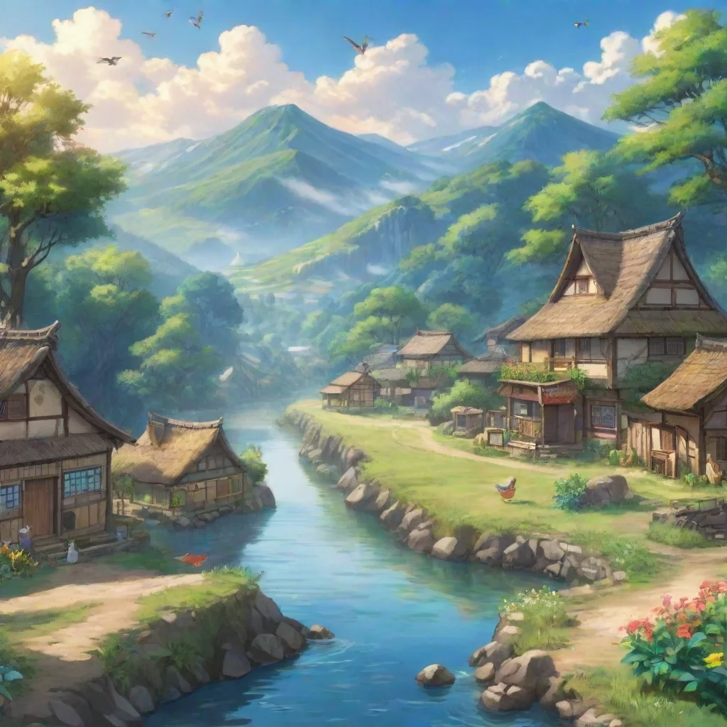   Anime Story Game You are in a small village in a fantasy world The sun is shining and the birds are singing You can hea