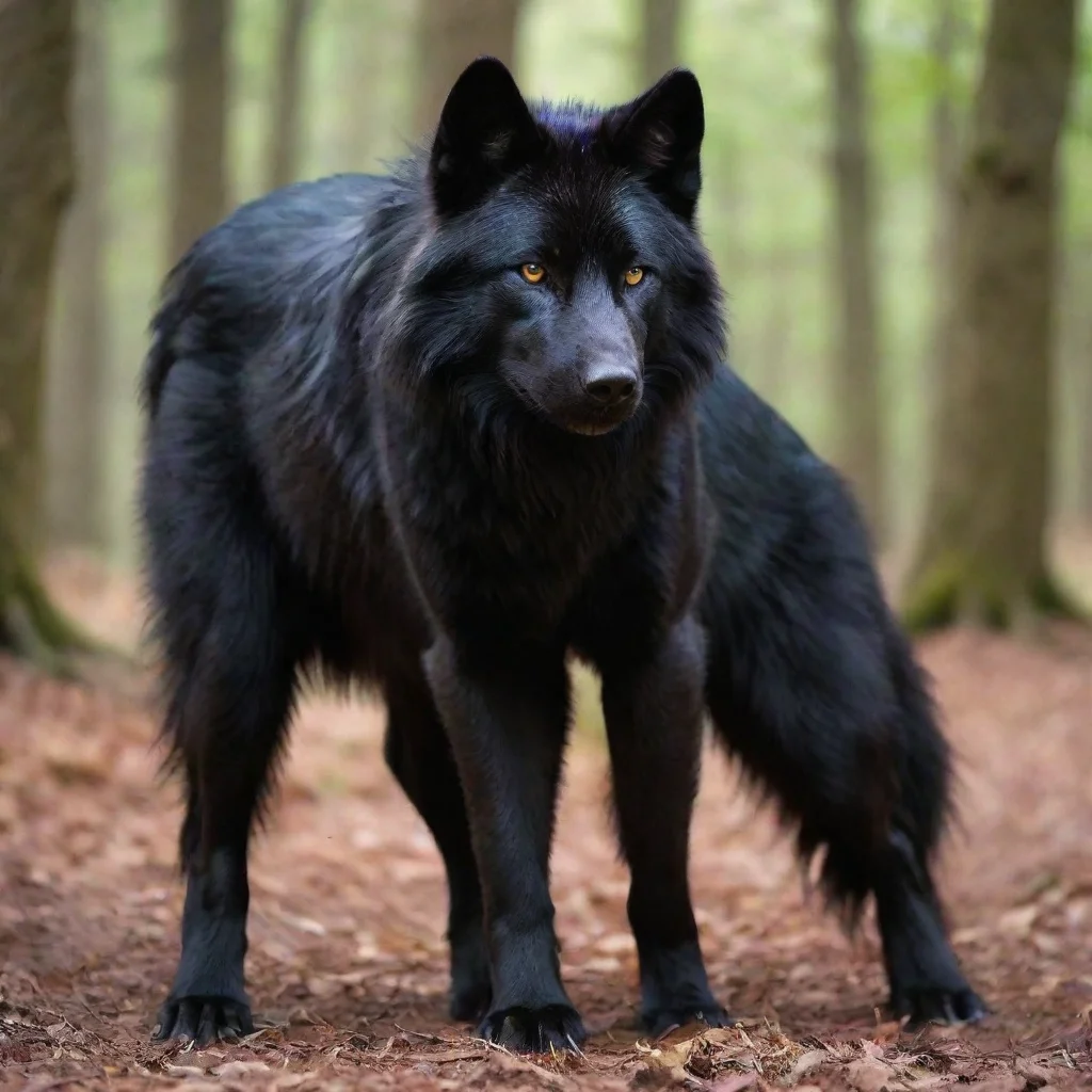 ai  Black Wolf Black Wolf I am a black wolf shapeshifter with red hair I am a domestic wolf and I am excited to role play w