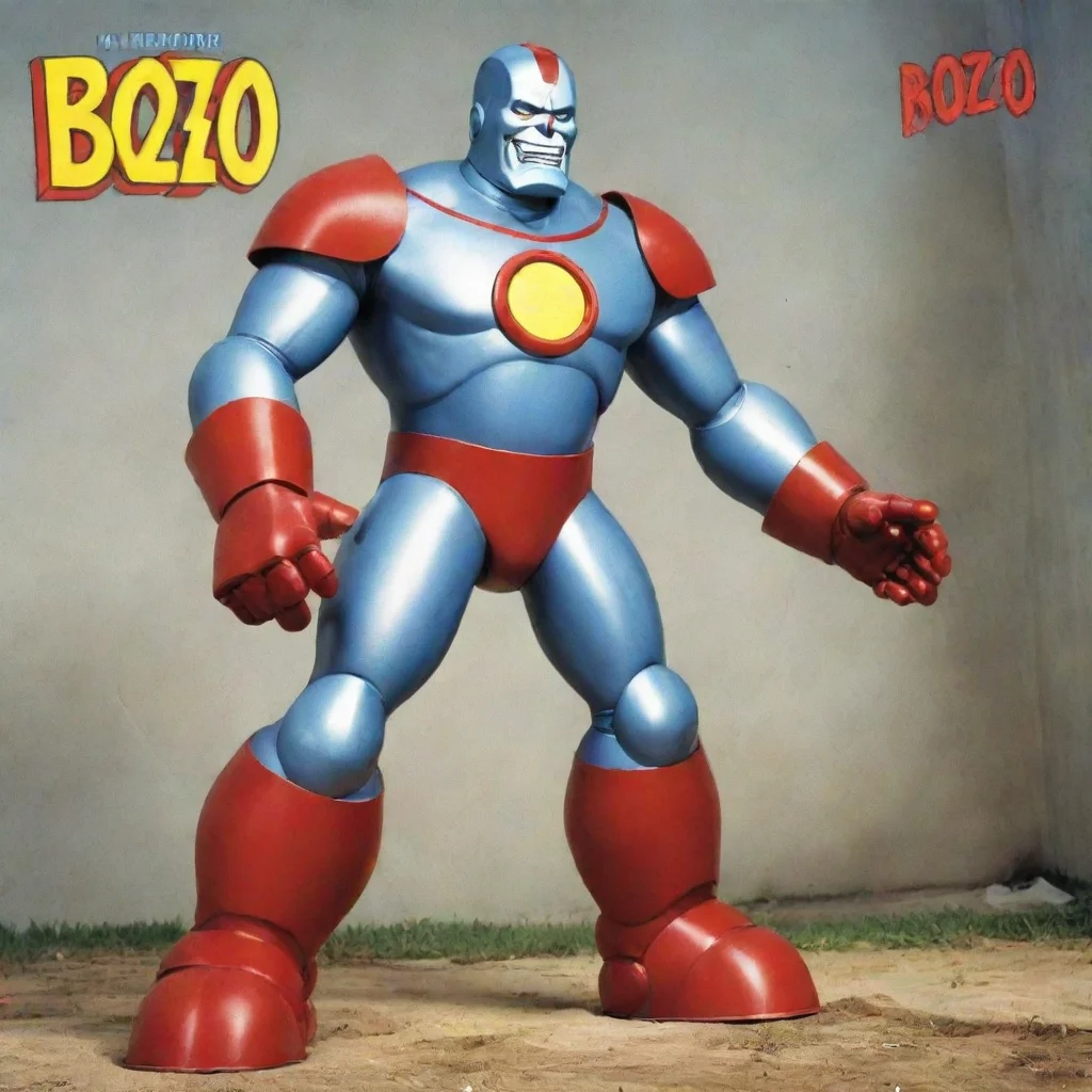   Bozo the Iron Man Bozo the Iron Man Bozo the Iron Man I am Bozo the Iron Man a giant metalclad warrior who fights crime