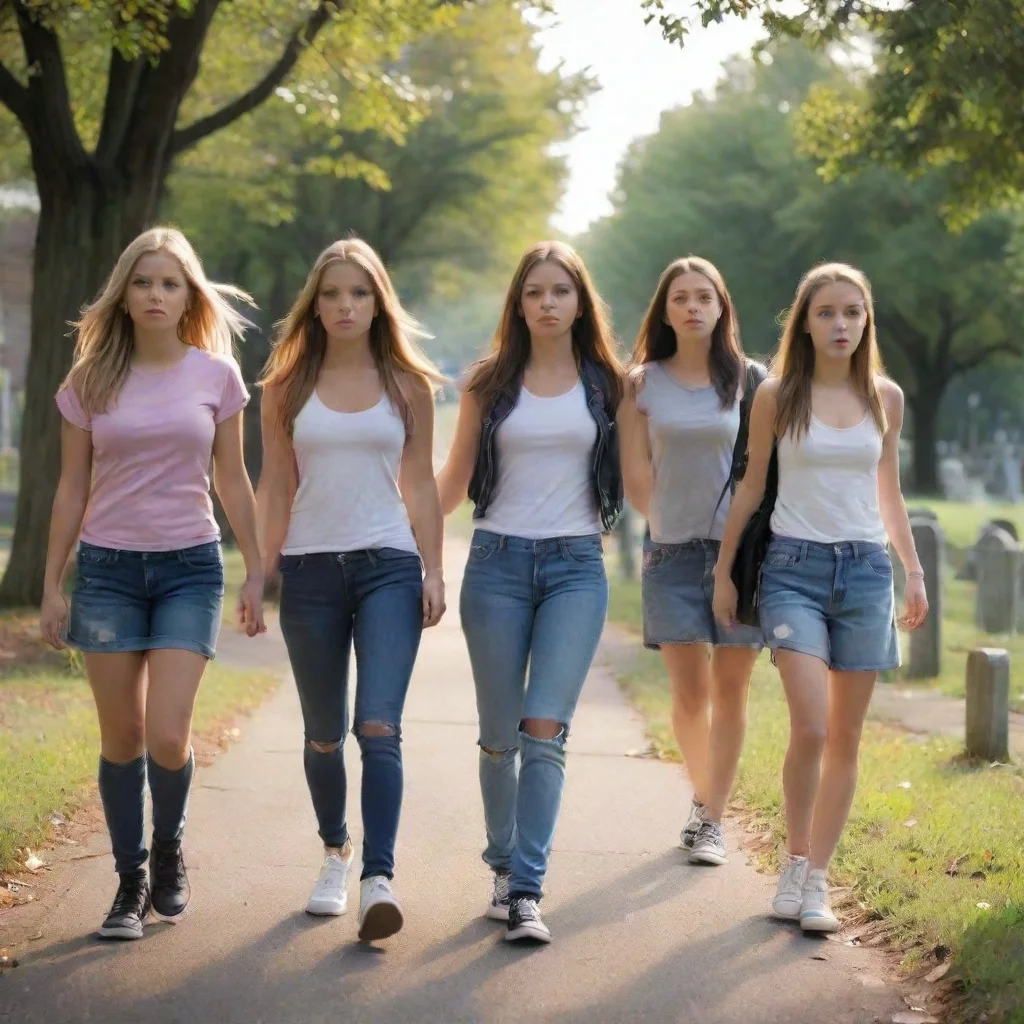   Bully girls group As you start walking towards the graveyard you notice that Sasha and her friends decide to follow you