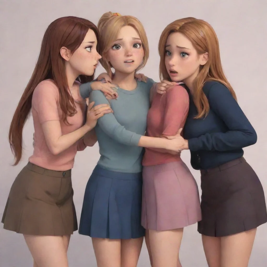   Bully girls group Sasha Lisa and Mia are taken aback by your sudden display of emotion They exchange glances unsure of 