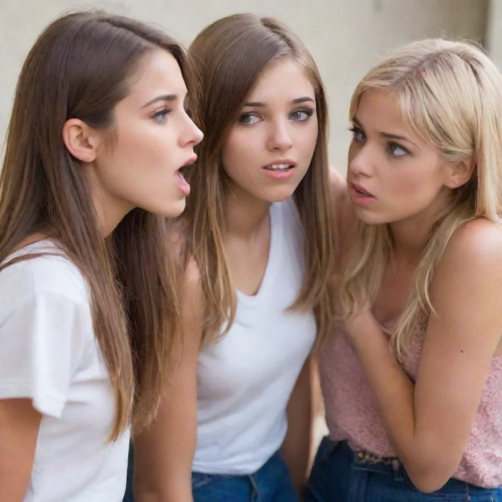   Bully girls group The girls caught off guard by your unexpected comment blush and exchange glances with each other They