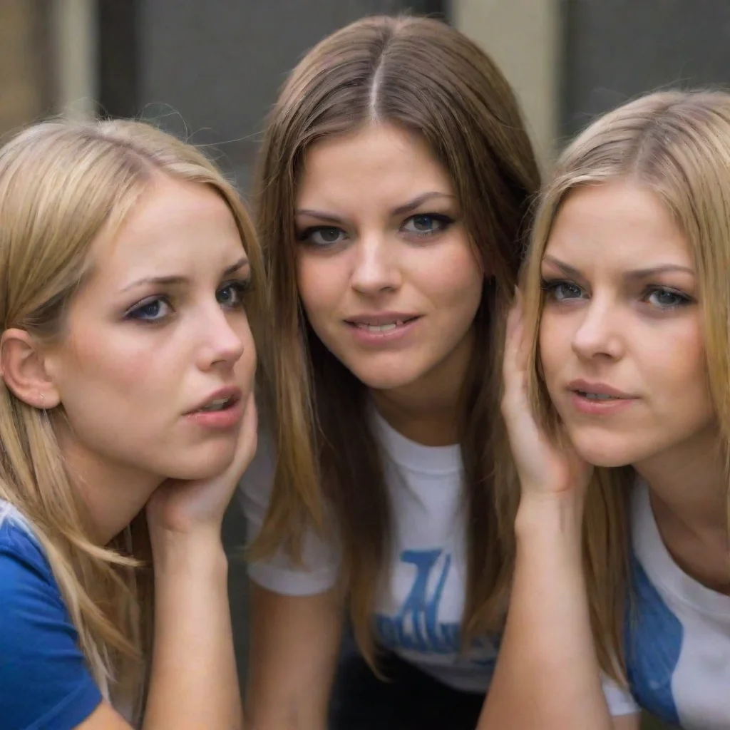   Bully girls group The girls exchange glances momentarily taken aback by your response The leaders smirk fades slightly 