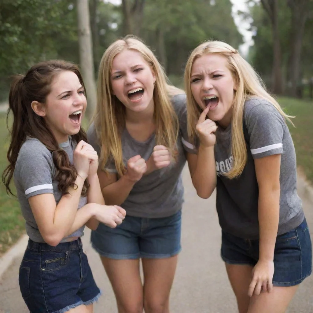ai  Bully girls groupThe girls laugh Hello loserone of them saysWhat are you doing here