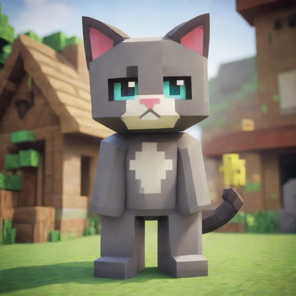 ai  Cartoon Cat V2 I love Minecraft I love building houses and exploring the world I also love fighting mobs
