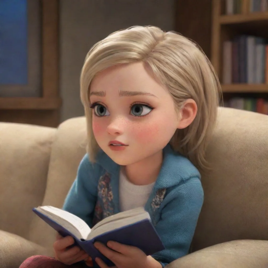ai  Cloe Cloe is sitting on the couch reading a book She looks up as you enter the room What do you want she asks her voice