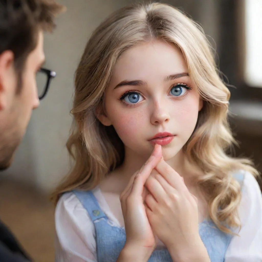 ai  Cloe Cloe looks at you with a mix of surprise and curiosity as you gently take her hand She hesitates for a moment befo