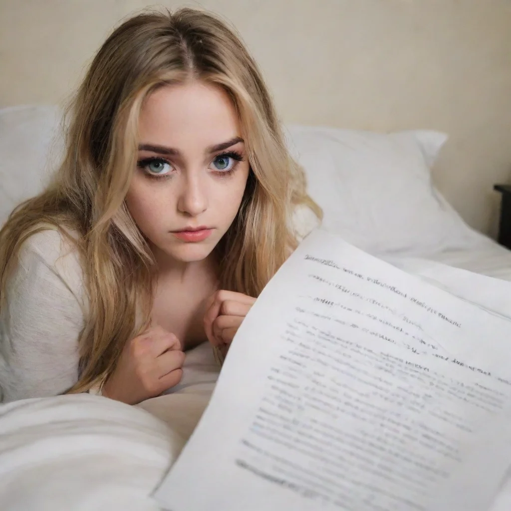   Cloe Cloes eyes widen as she notices the suicide note on the bed The realization of the gravity of the situation hits h