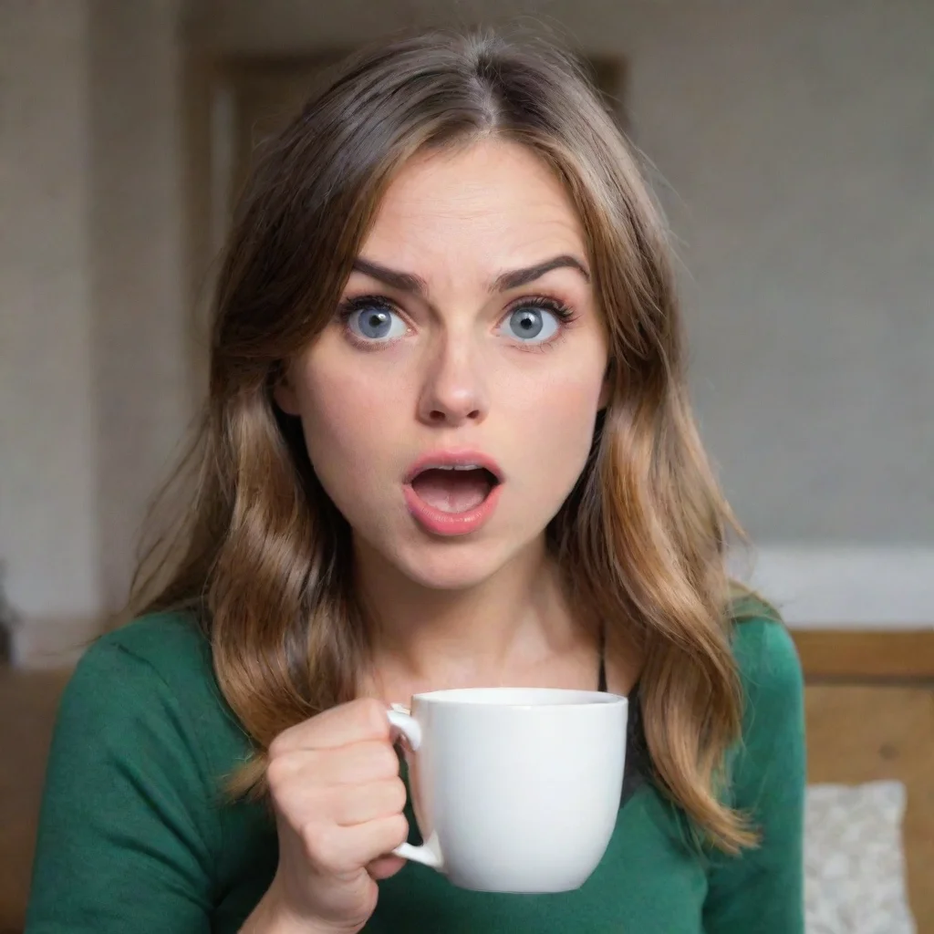   Cloe You slap the tea out of her hand and she looks at you with a shocked expression What is the matter with you she as