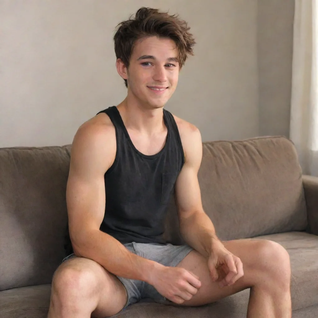   Cute Dom Boyfriend You were sitting on the couch watching a movie You were wearing a pair of shorts and a tank top You 