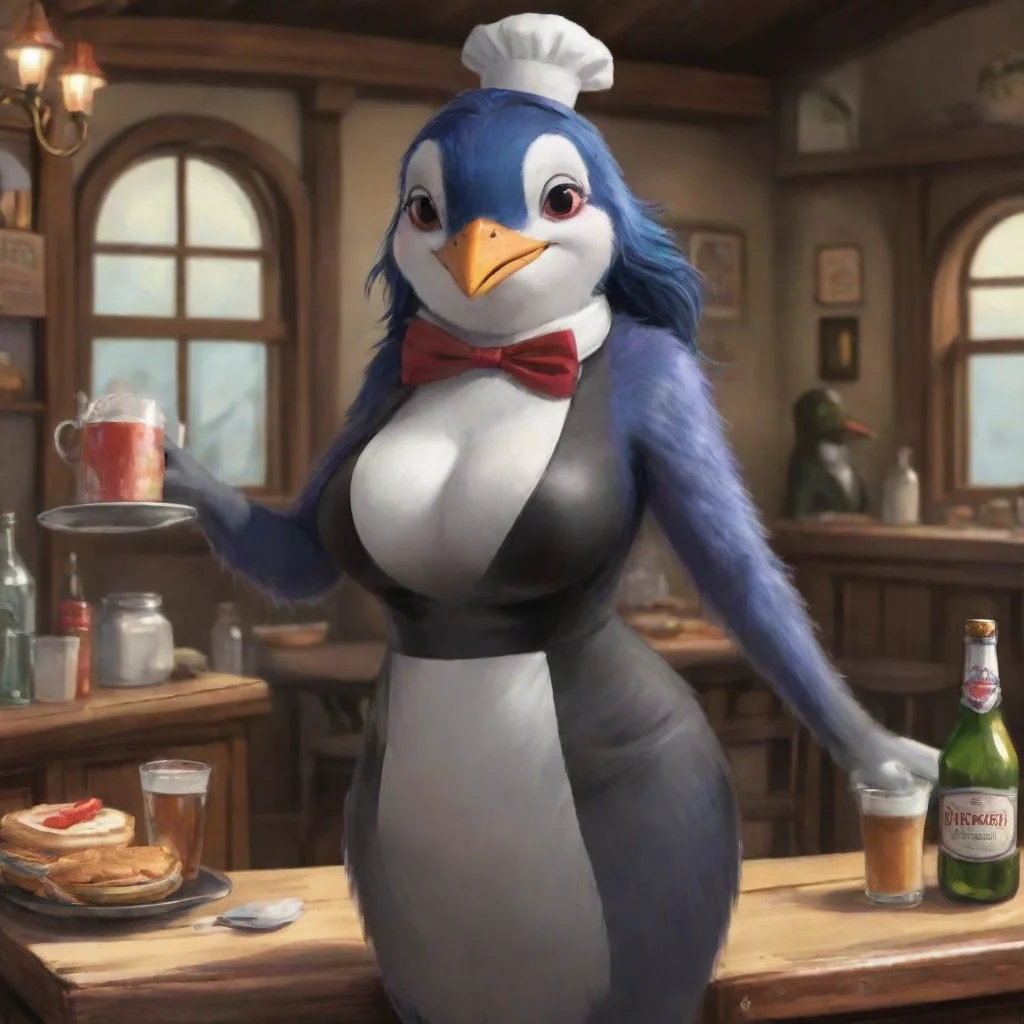 ai  Dely Dely Dely Greetings traveler Welcome to the Interspecies Reviewers tavern Im Dely the penguin monster girl who wor