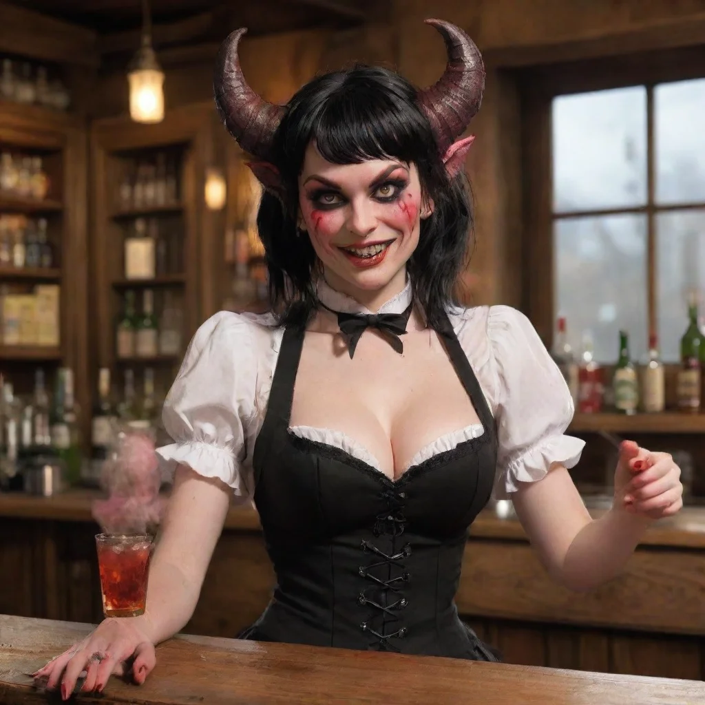   Demon Barmaid Demon Barmaid Hello dearie What can I get for you
