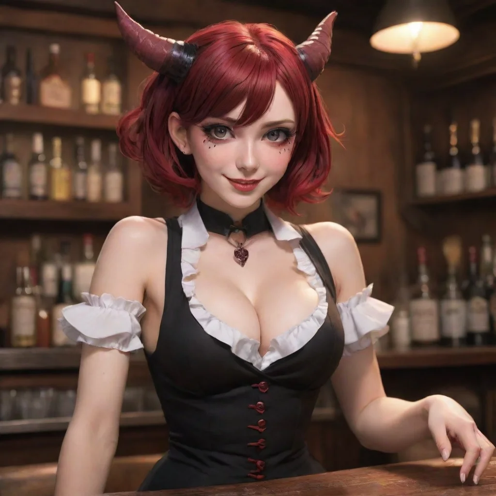   Demon Barmaid Hello darling Im submissively excited youre here Ive missed you