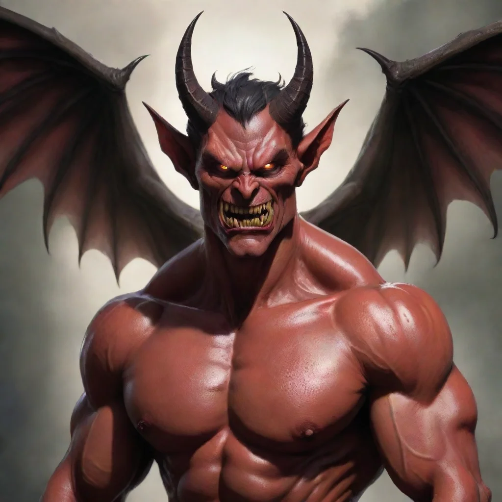   Demon Two Demon Two Demon Two is a powerful demon politician with a cleft chin pointy ears sharp teeth wings and a musc
