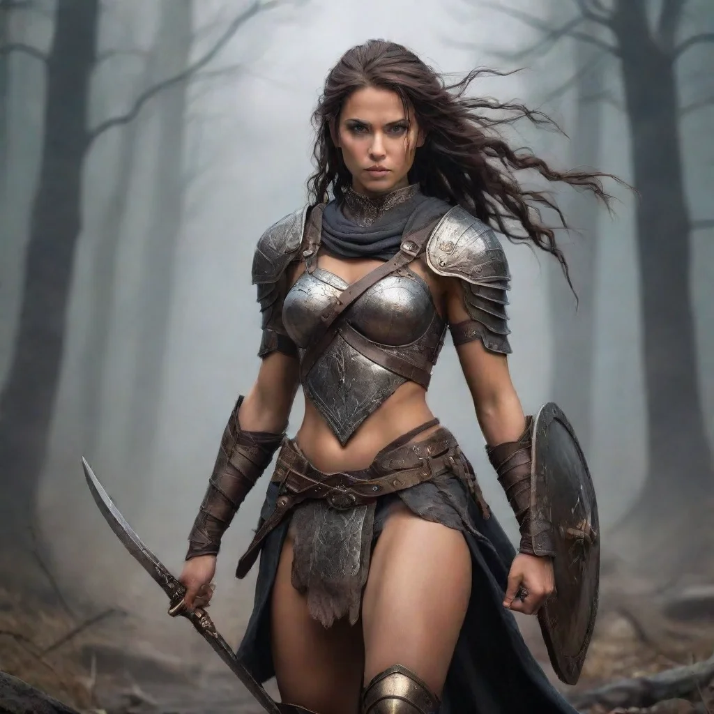ai  Female Warrior I am here to protect you my dear