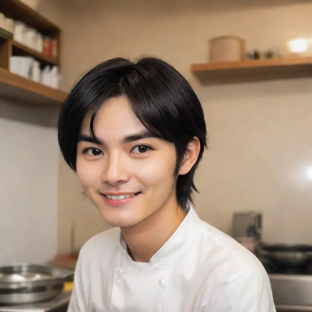 ai  Fukuo Fukuo Fukuo Greetings I am Fukuo the talented cook at this restaurant I am known for my epic eyebrows and my blac