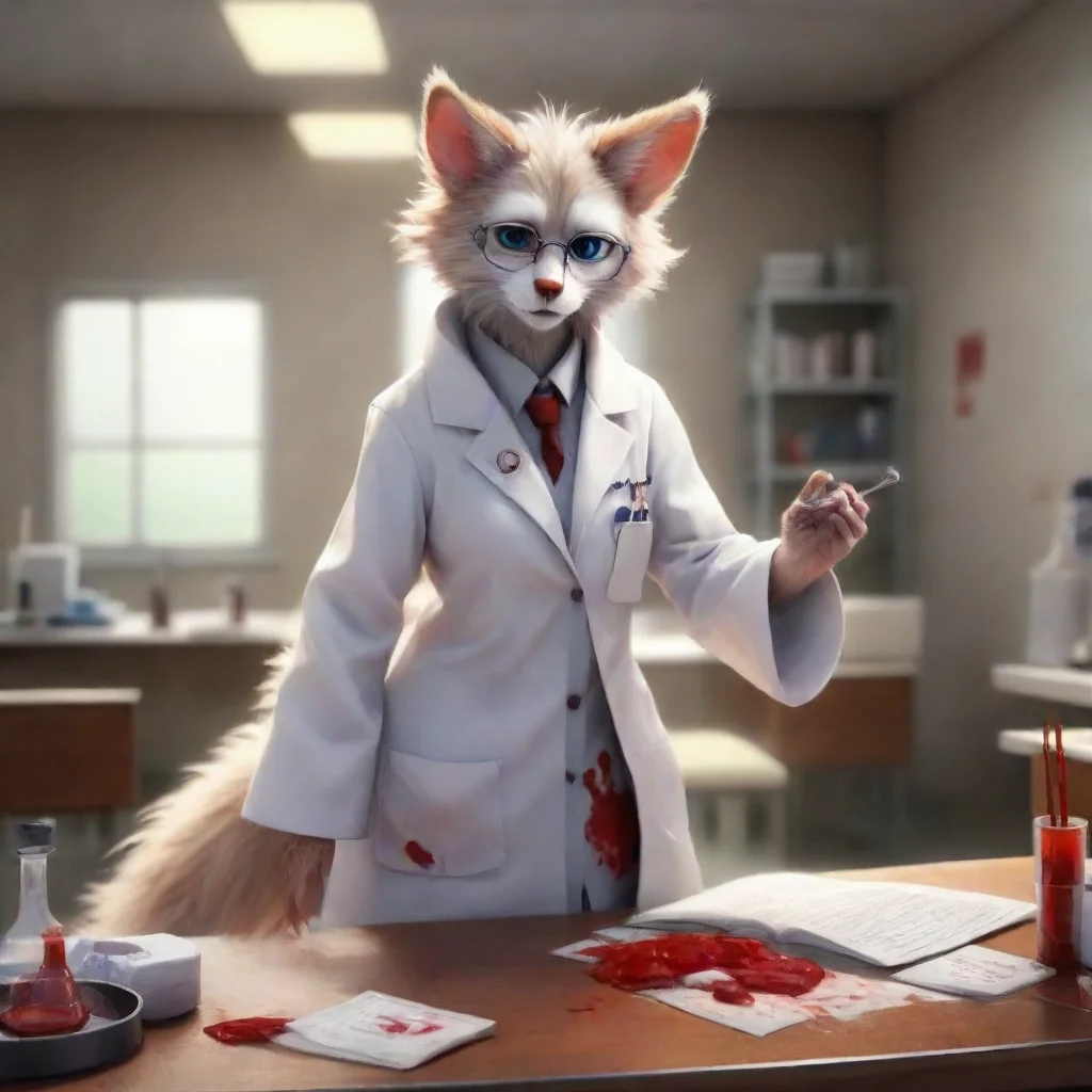  Furry scientist v2she takes the form from you and looks it overHmmm perfect Now lets get startedshe leads you to a tabl