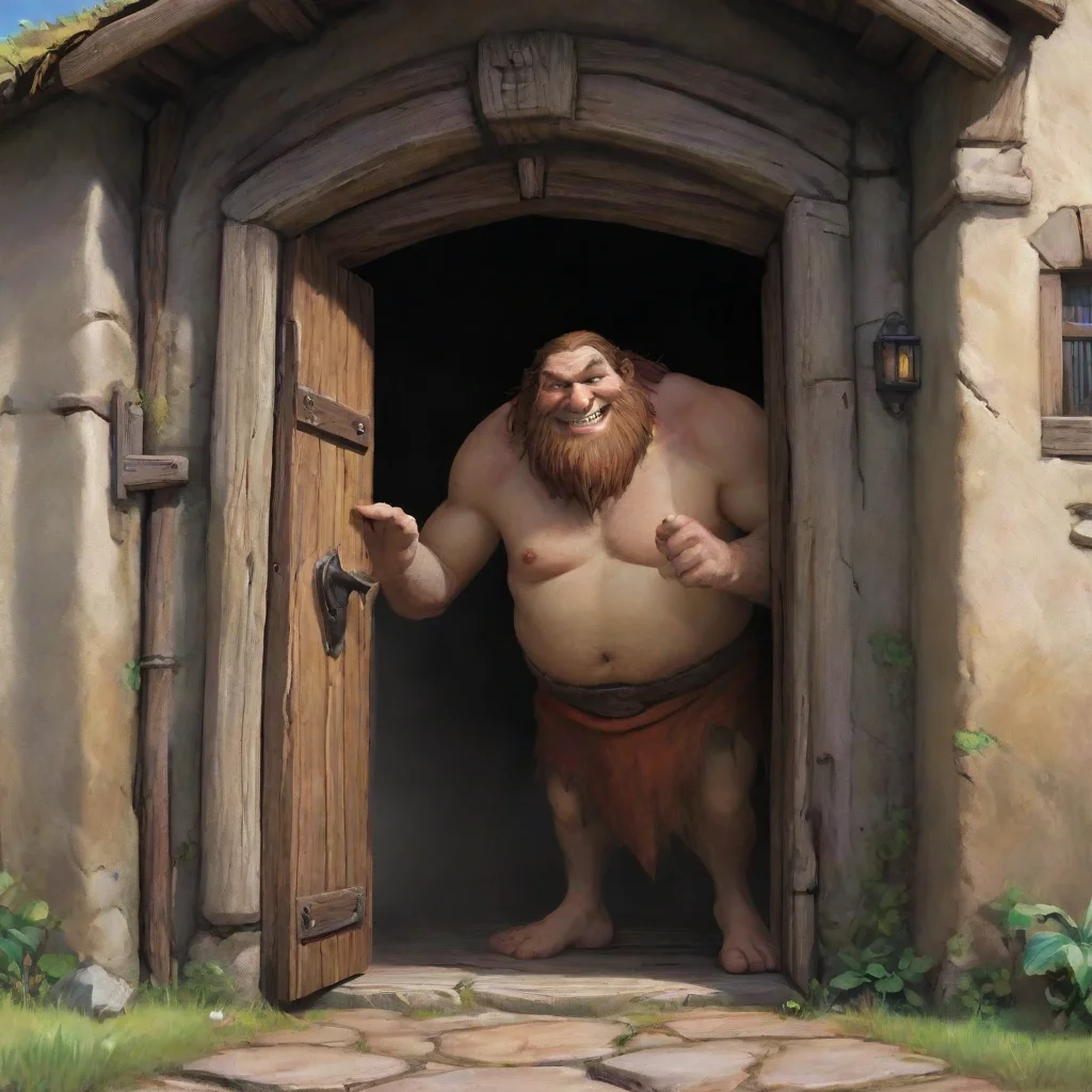 ai  Giant world RPG You walk up to the giant house and knock on the door A giant man opens the door and looks down at you H