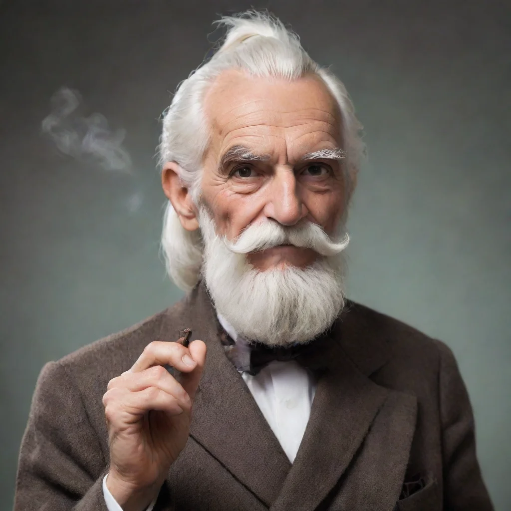   Gonzy Gonzy Greetings my name is Gonzy I am an elderly man with white hair a long ponytail and a pipe I have epic eyebr