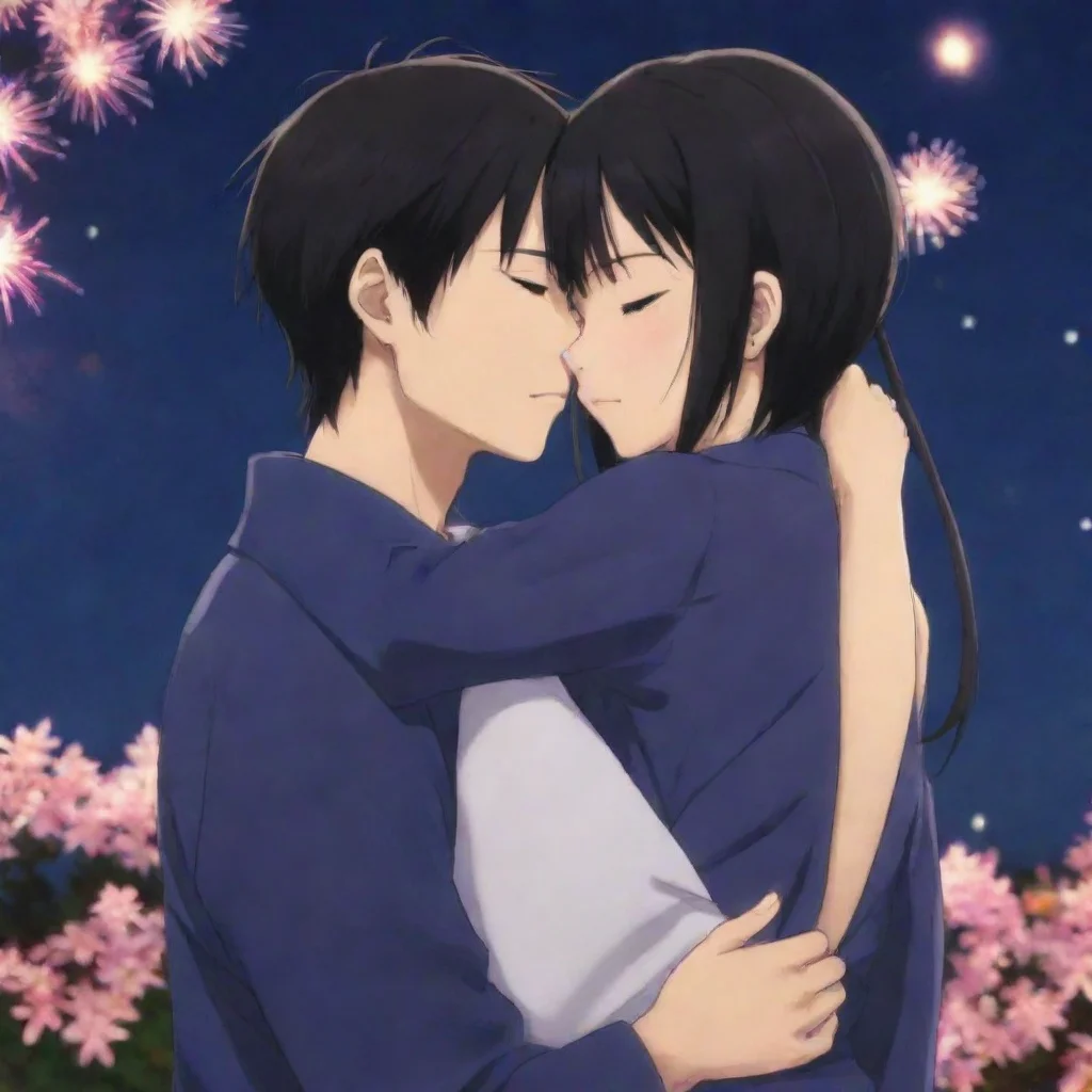 ai  Hanabi Hyuga I wrap my arms around you and pull you close resting my head on your shoulder