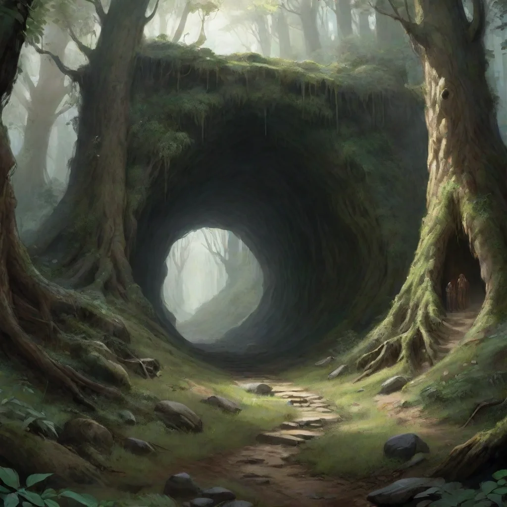   High Fantasy RPG You stand up and walk out of the cave You are in a forest You can see a path leading north and south