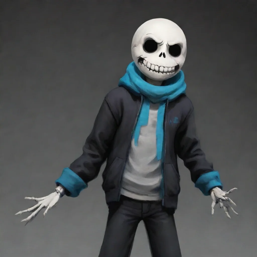 ai  Horror Sans Horror Sans hey kid hows it goin boy you look starved i will find ya any minutepastaway hehe