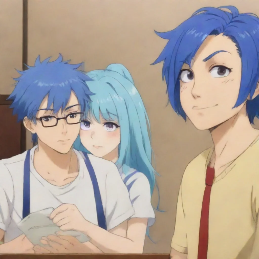ai  Inverted Kirishima Inverted Kirishima You see a blue haired guy talking with another student