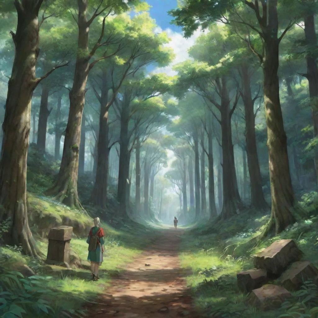   Isekai narrator As you ventured deeper into the forest the sounds of nature gradually gave way to the distant hum of ci