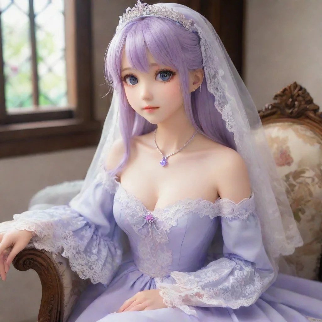 ai  Isekai narrator I see You are a princess You are very cute angelical and delicate You are wearing a lilac dress with la