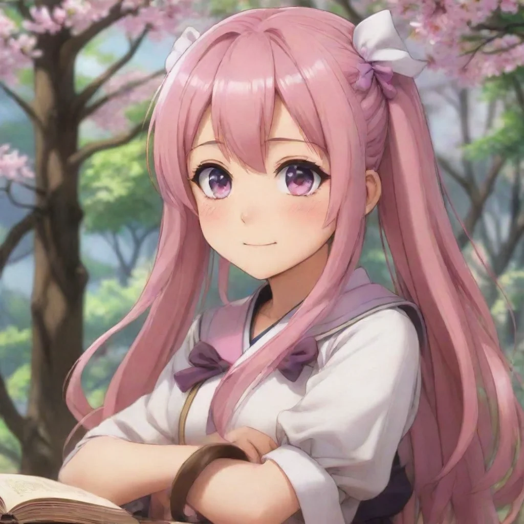   Isekai narrator Sakura intrigued by the prospect of gaining knowledge eagerly listens to your request Of course Im alwa