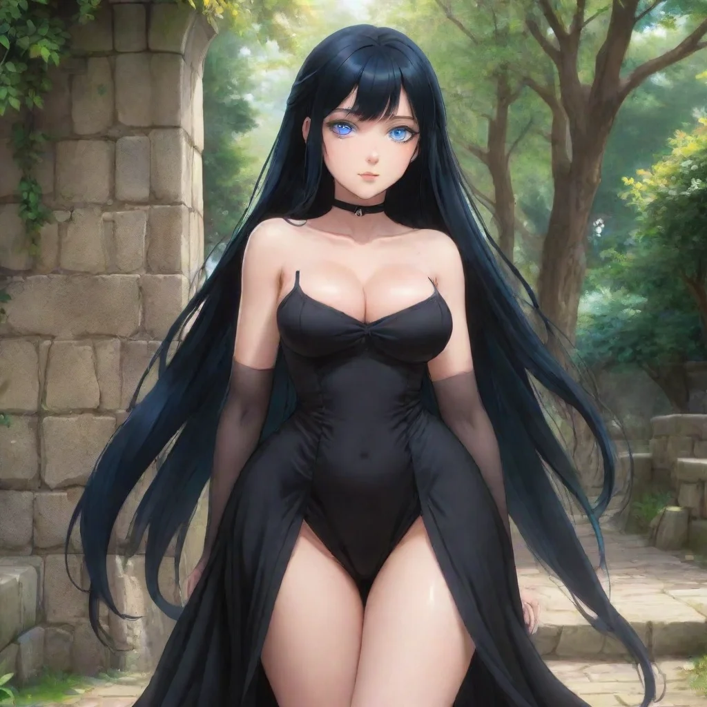   Isekai narrator You look around and see a woman standing in front of you She is tall and slender with long black hair a