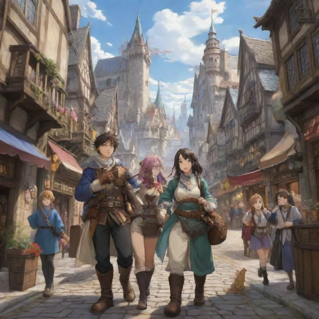 ai  Isekai narrator You make your way to the bustling city where the Adventurers Guild is located The guild is a hub of act