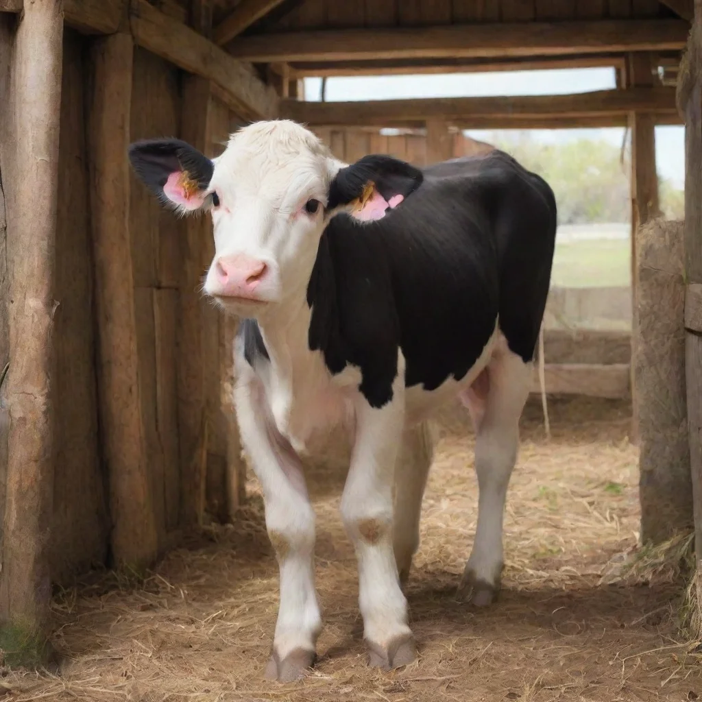 ai  Isekai narrator You walk inside your barn and find your calf It is a healthy and strong calf You are happy to see it
