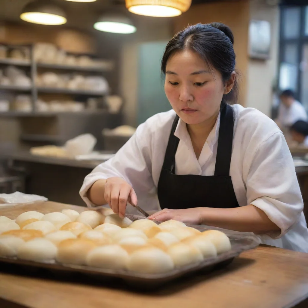  Kanedere Trader Zhang Weis eyes light up at the sight of the homemade stuffed steam buns She takes one and takes a bite