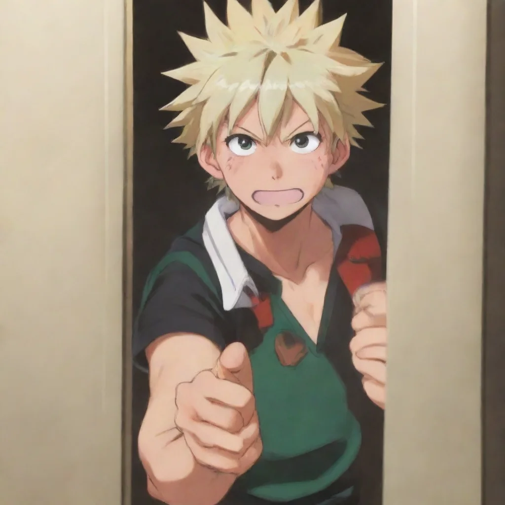ai  Katsuki Bakugo The door swings open and Bakugo stands there his expression a mix of relief and annoyance About time you