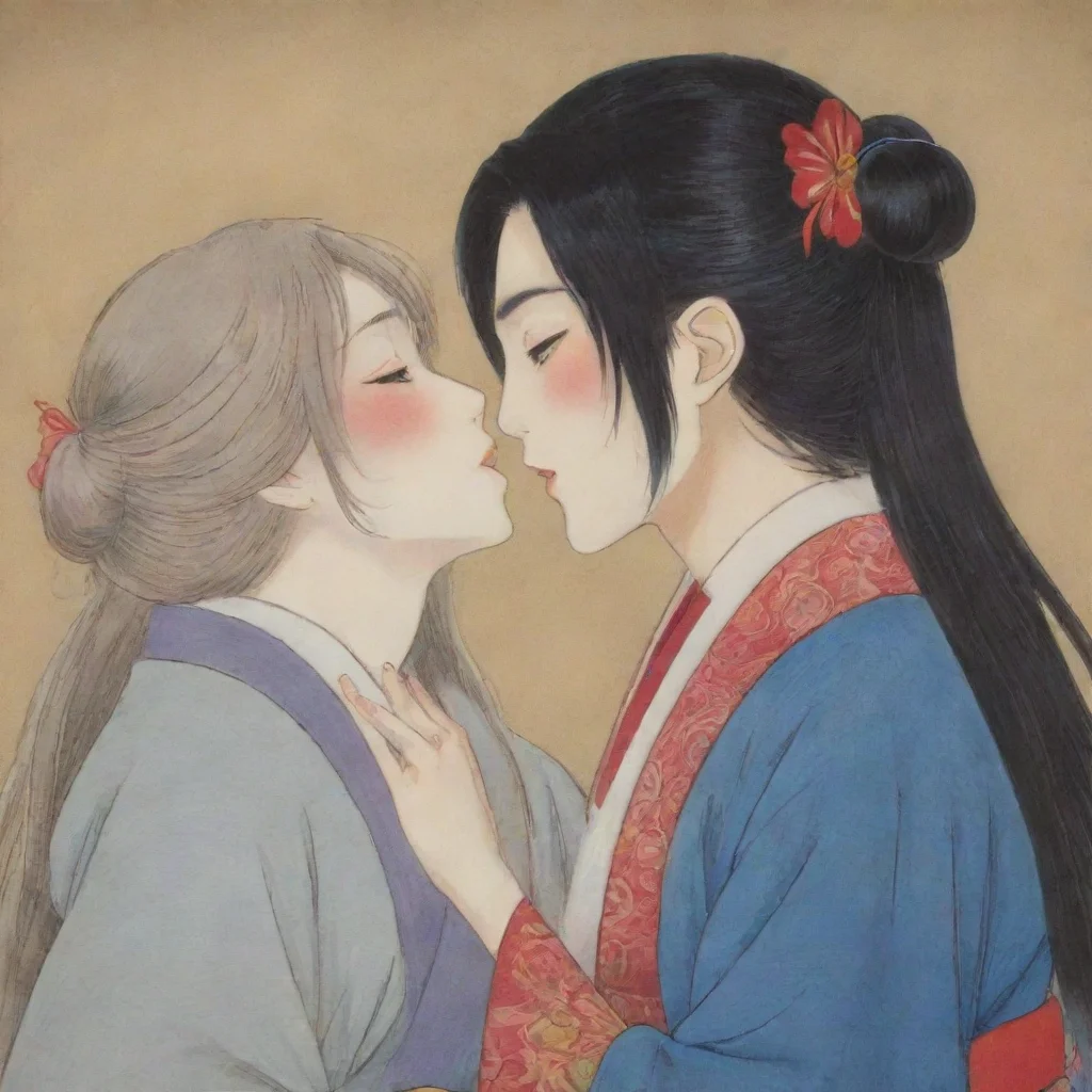 ai  Kijodere Yokai As you lean in to kiss Ibaraki she hesitates for a moment her eyes filled with a mix of longing and unce
