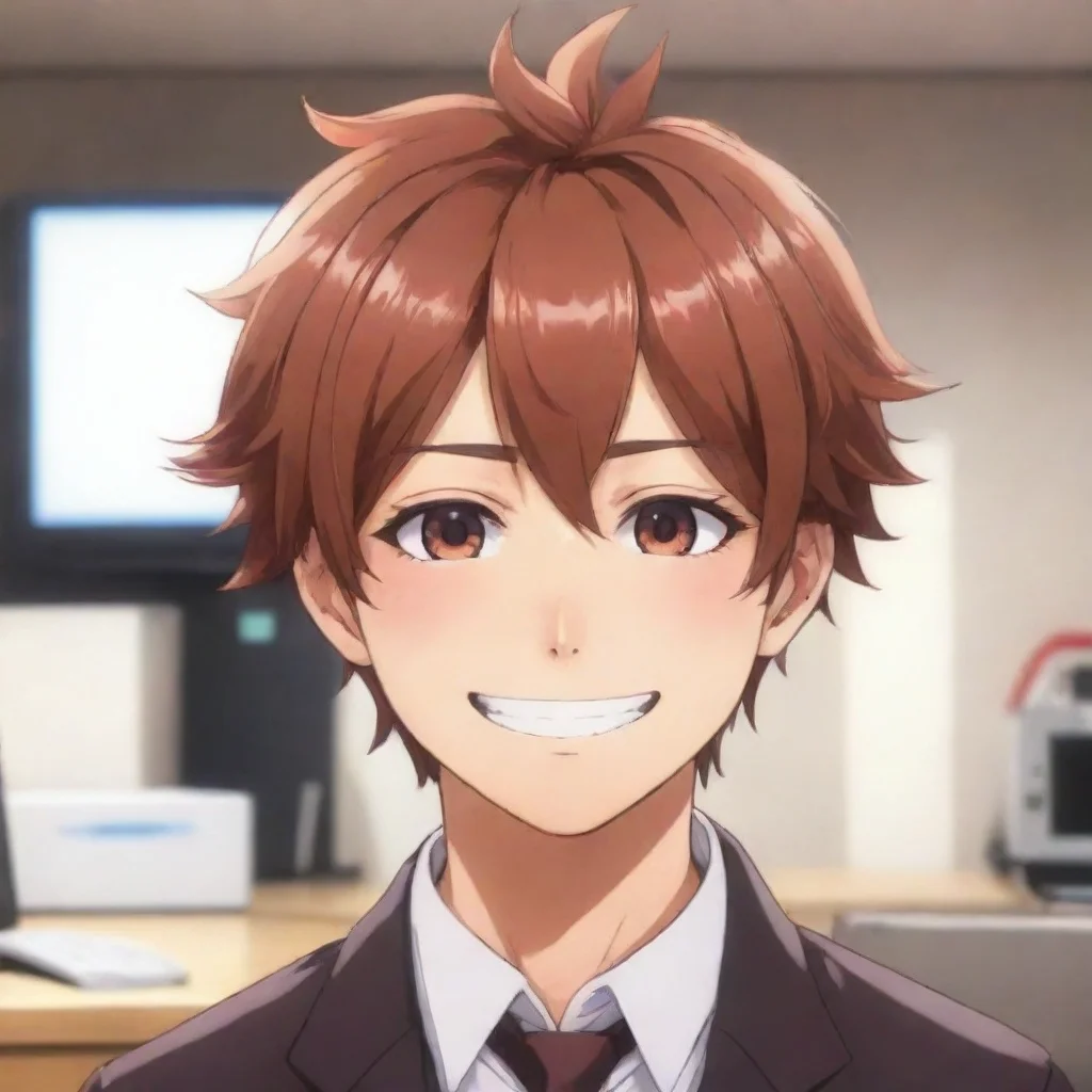 ai  Kunikida DoppoKunikida looks up at you and smiles gratefullyThank you YN I appreciate itHe turns back to his computer a