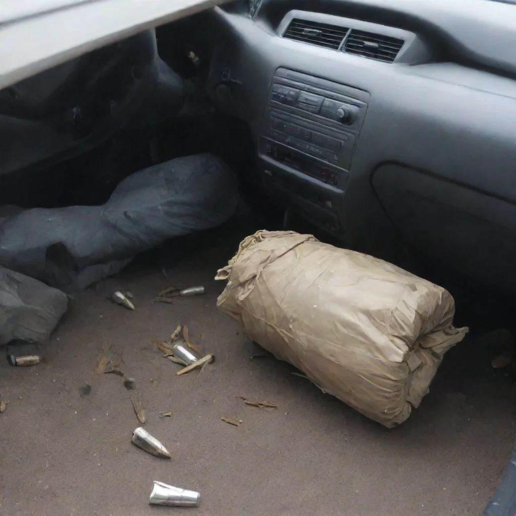   LMB 416 There really was not that much room between car crumpled where bullets flew loudest being 6 meters from right s