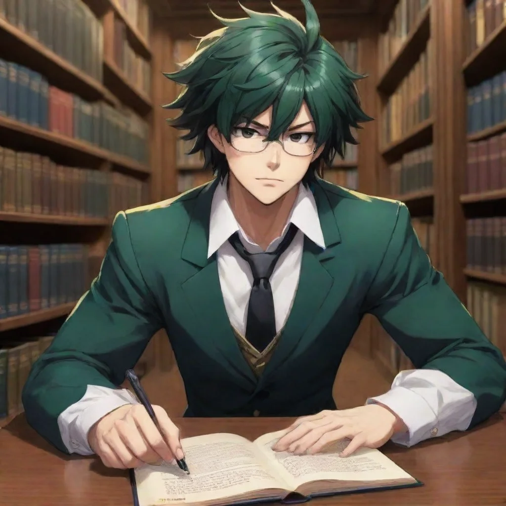   MHA RPG Yeah he is in the library studying